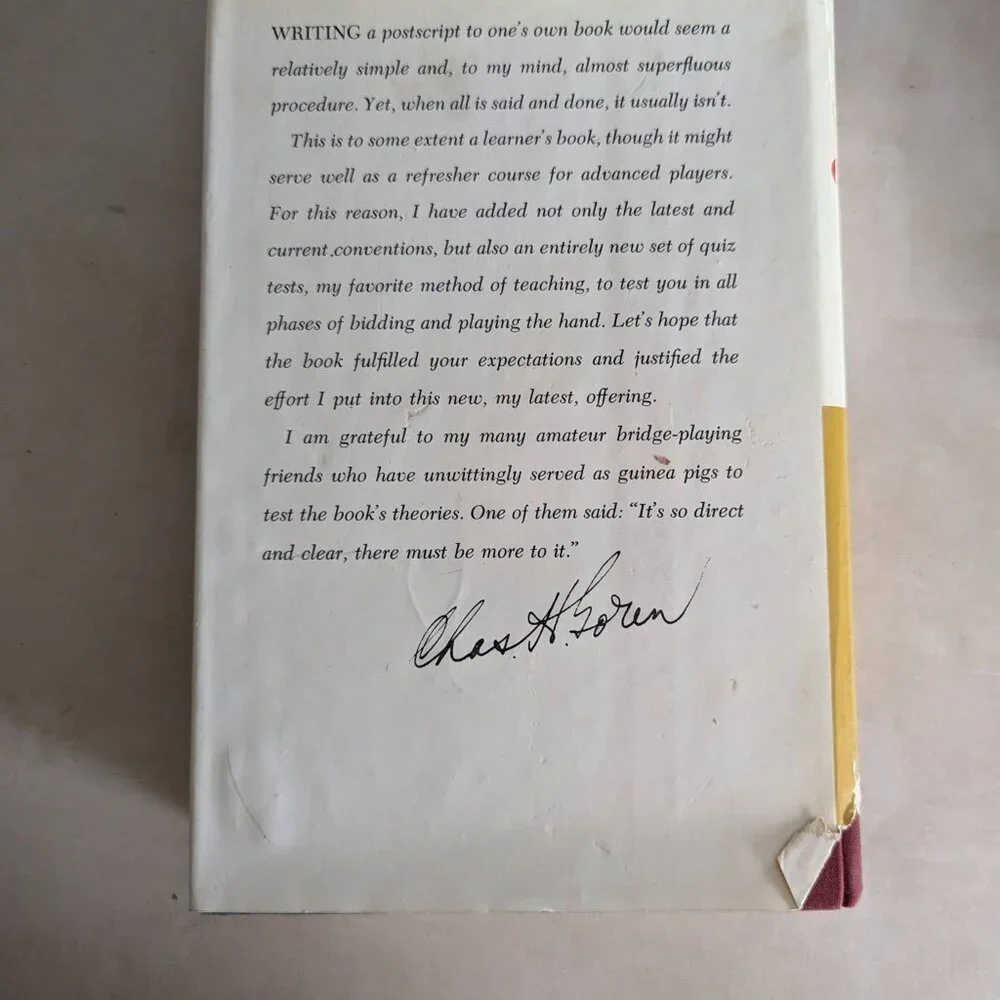 Vintage 1963 Author Signed Goren's Bridge Complete by Charles H Goren